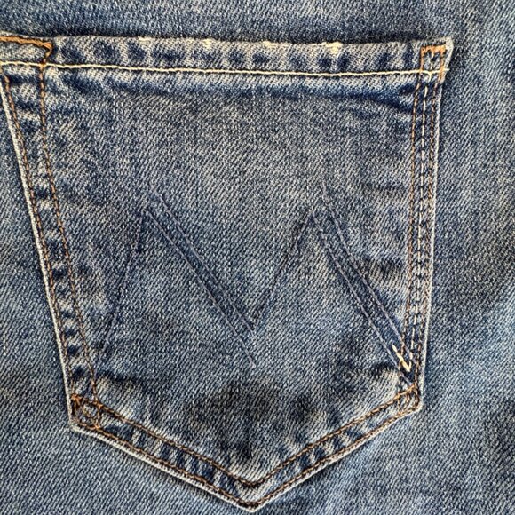 Mother Superior The Dutchie Short Fray Blue Denim Cutoff Shorts Size 28 - Picture 12 of 14